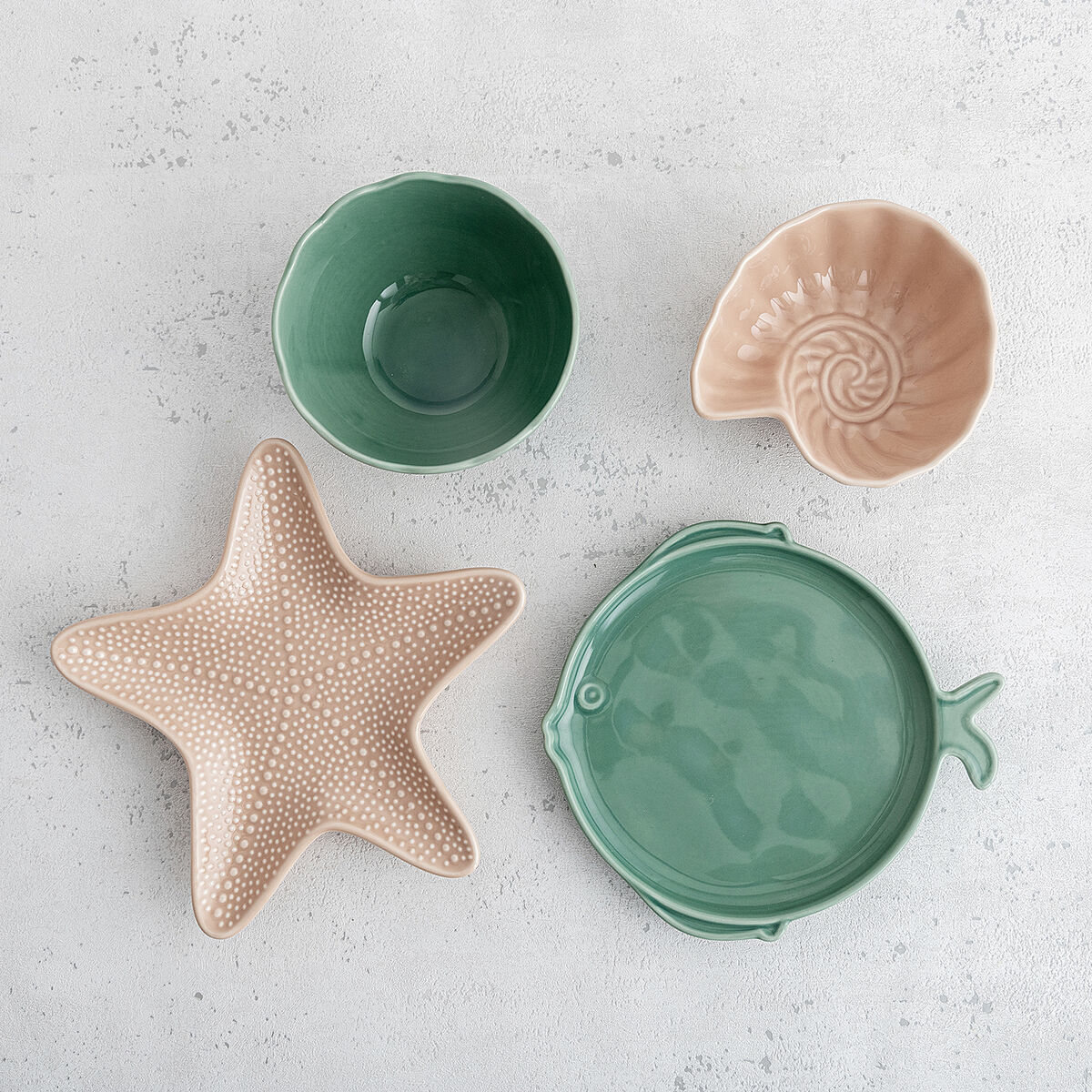 Bol para Aperitivos Bidasoa Aura Stela Verde Cerámica 12 x 12 x 5 cm (6 Unidades)