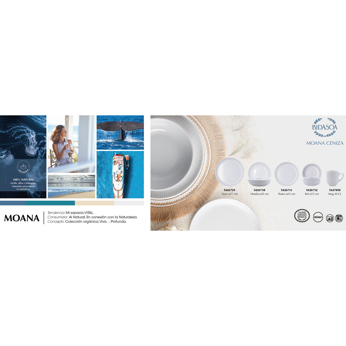 Bol para Aperitivos Bidasoa Moana Gris Cerámica (12 Unidades)