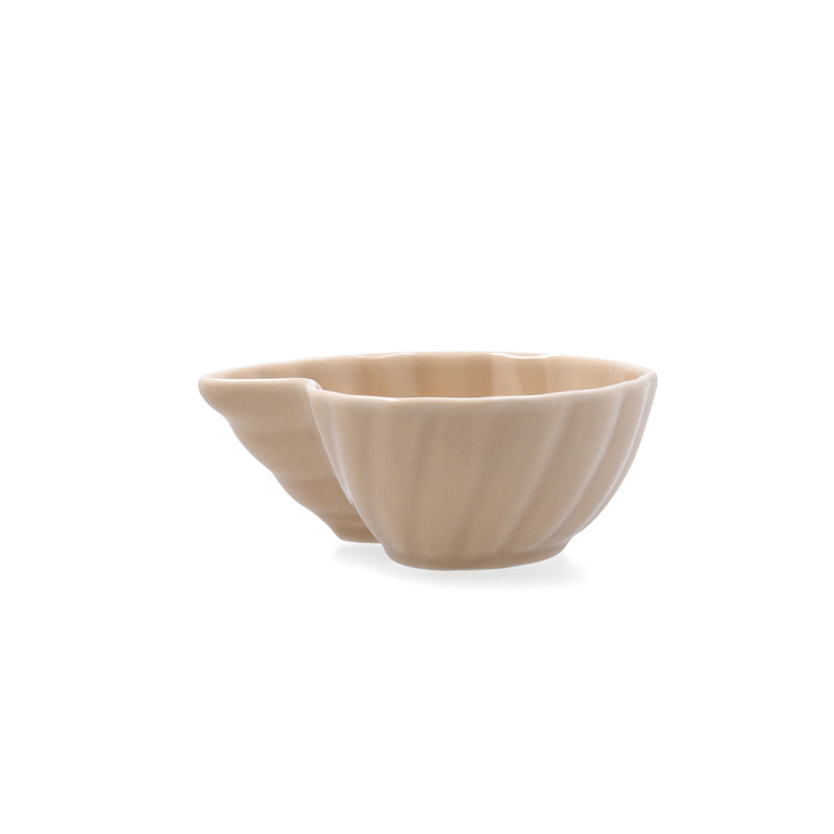 Bol para Aperitivos Bidasoa Aura Stela Beige Cerámica 12,5 x 11,5 x 5 cm (6 Unidades)