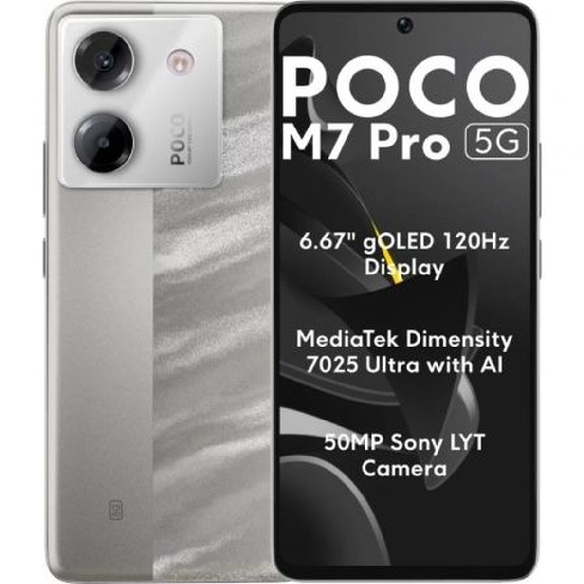 Smartphone Xiaomi POCO M7P 5G 12-512 SV Octa Core 12 GB RAM 512 GB Plateado