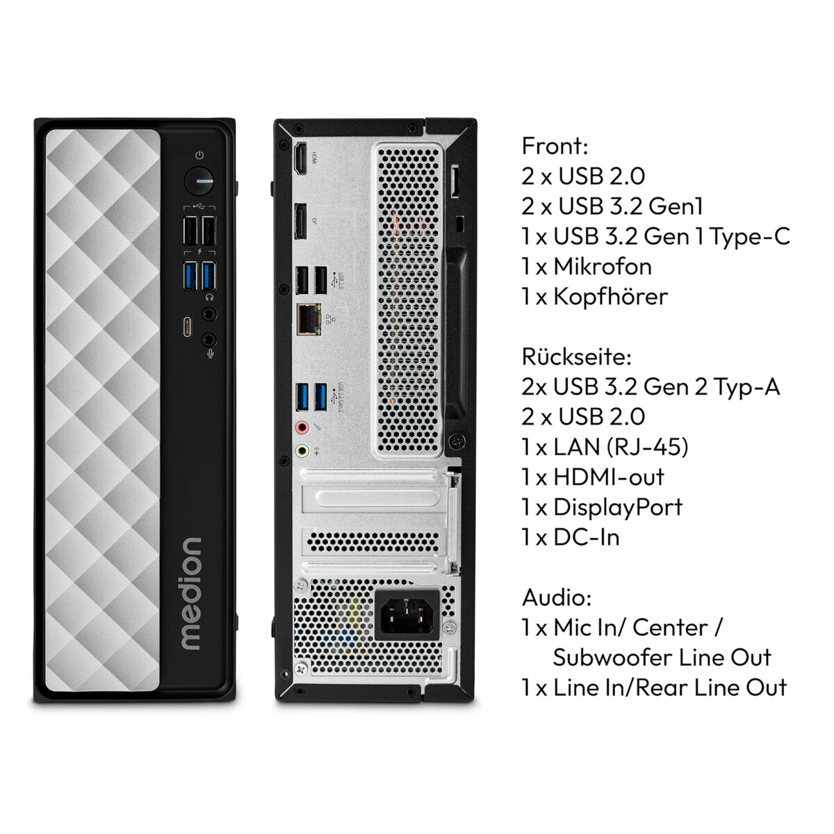 PC de Sobremesa Medion 10025295 Intel Core i7-12650H 16 GB RAM 32 GB RAM 1 TB 1 TB SSD