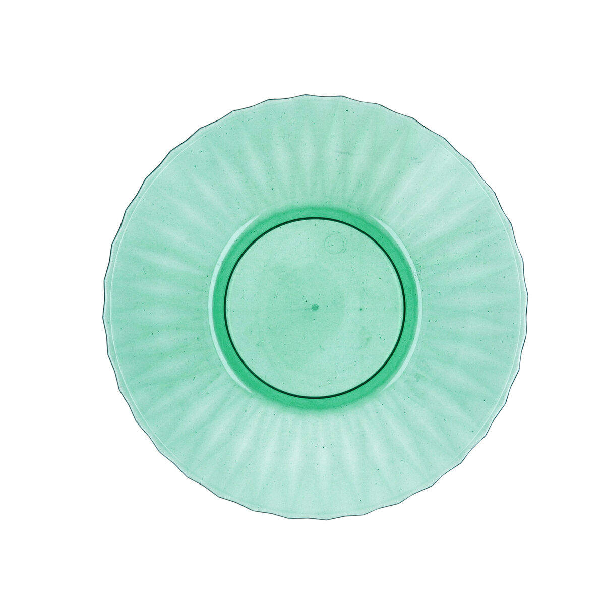 Plato Llano Quid Iris Verde Plástico Ø 19 cm (12 Unidades)