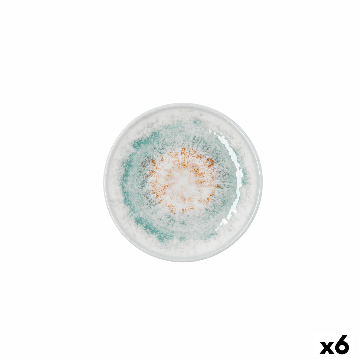 Plato Bidasoa Kai Hydrozero Blanco Cerámica Ø 15 cm Pan (6 Unidades)