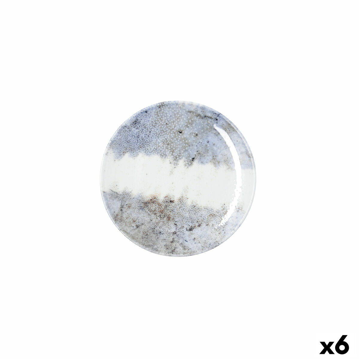 Plato Bidasoa Polaris Hydrozero Beige Cerámica Ø 15 cm Pan (6 Unidades)