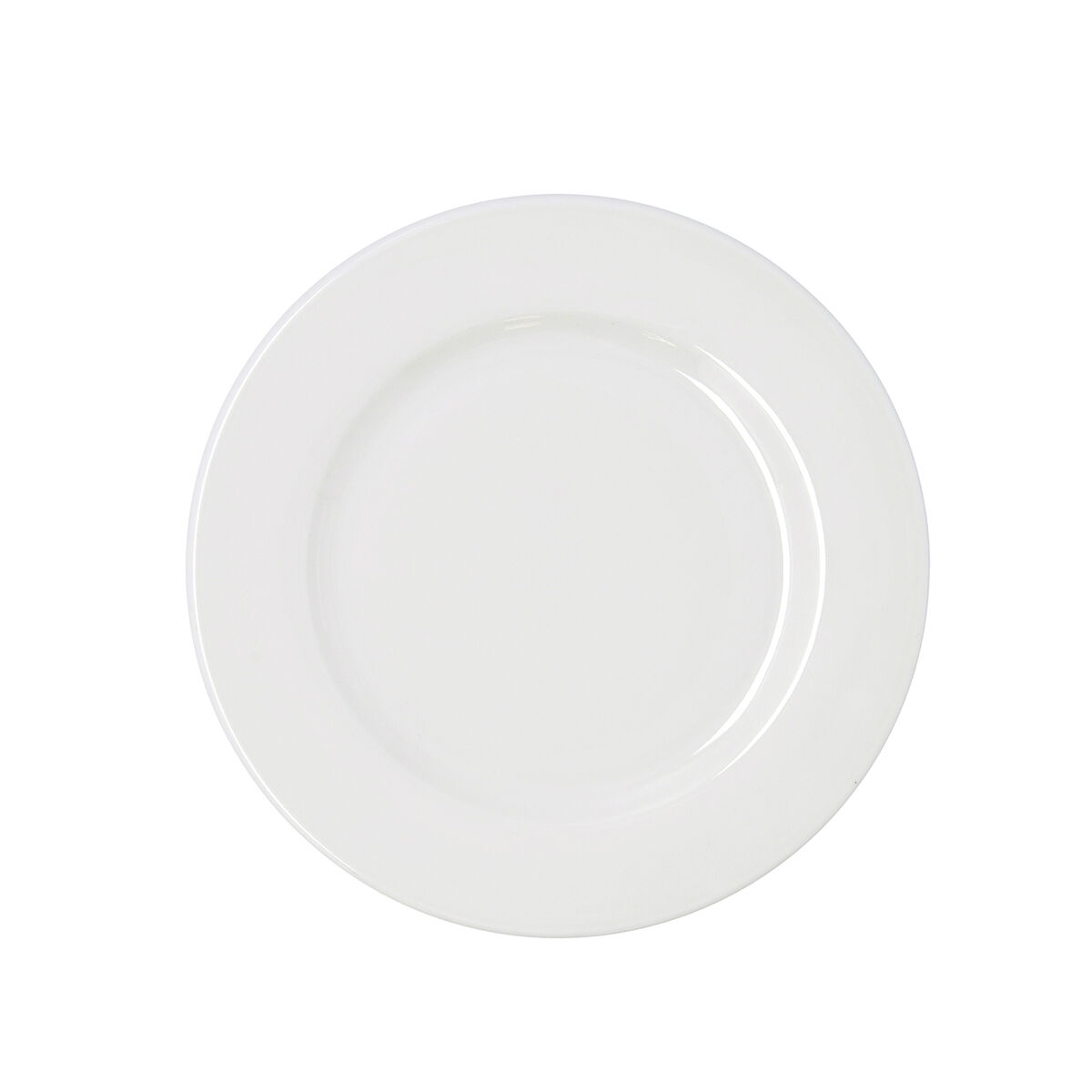 Plato Llano Bidasoa Serenity Hydrozero Blanco Cerámica Ø 25 cm (6 Unidades)