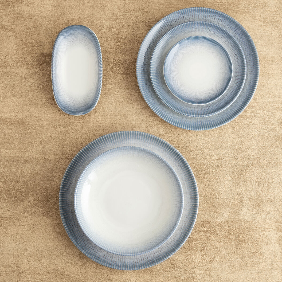 Plato para Pasta Bidasoa Lea Hydrozero Blanco Cerámica Ø 26 cm (6 Unidades)