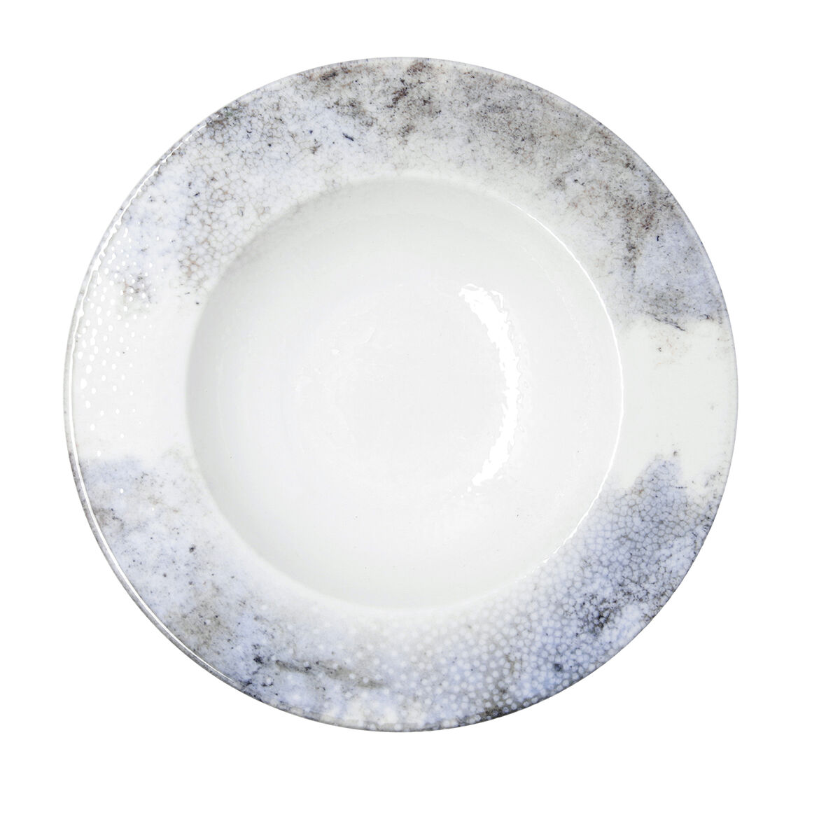 Plato para Pasta Bidasoa Polaris Hydrozero Beige Cerámica Ø 30 cm (6 Unidades)