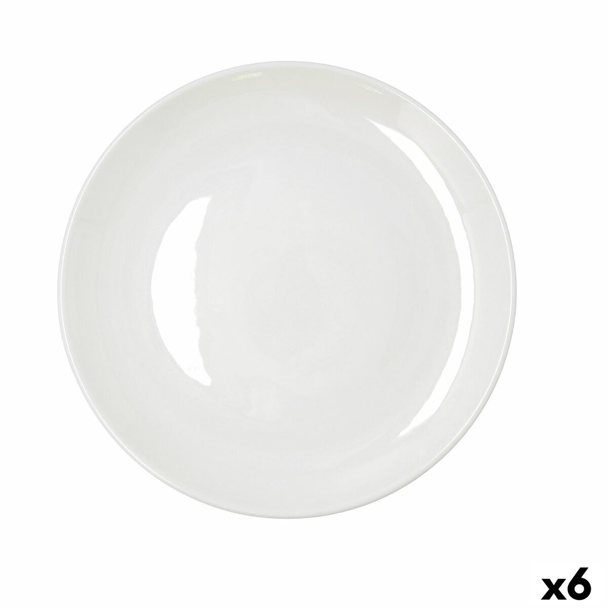 Plato Llano Bidasoa Harmony Hydrozero Blanco Cerámica Ø 27 cm (6 Unidades)