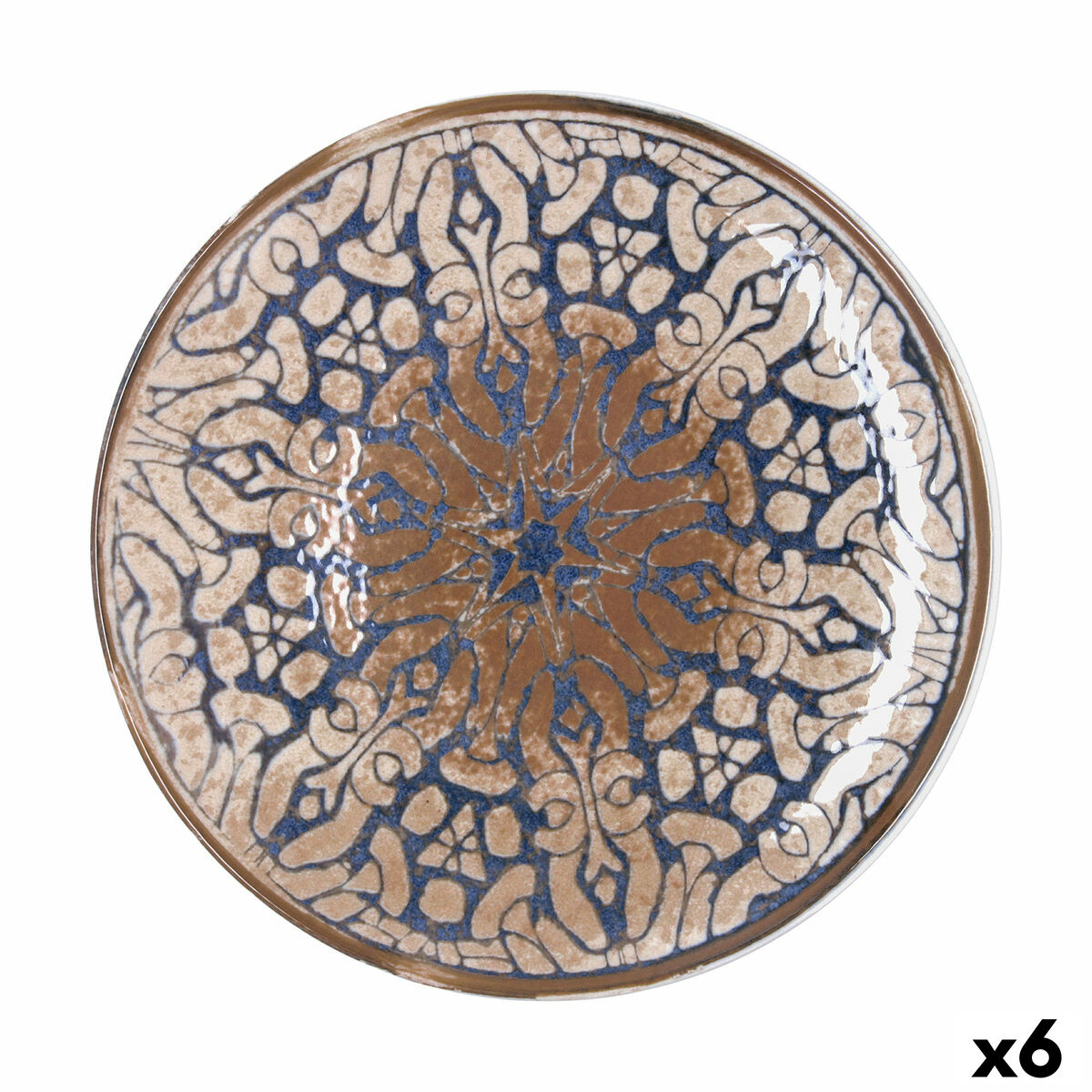 Plato para Pizza Bidasoa Deneb Hydrozero Marrón Cerámica Ø 30 cm (6 Unidades)