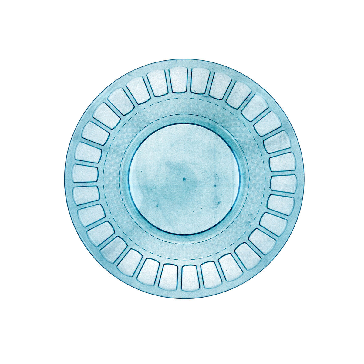 Plato Llano Quid Gaia Turquesa Plástico Ø 19 cm (12 Unidades)
