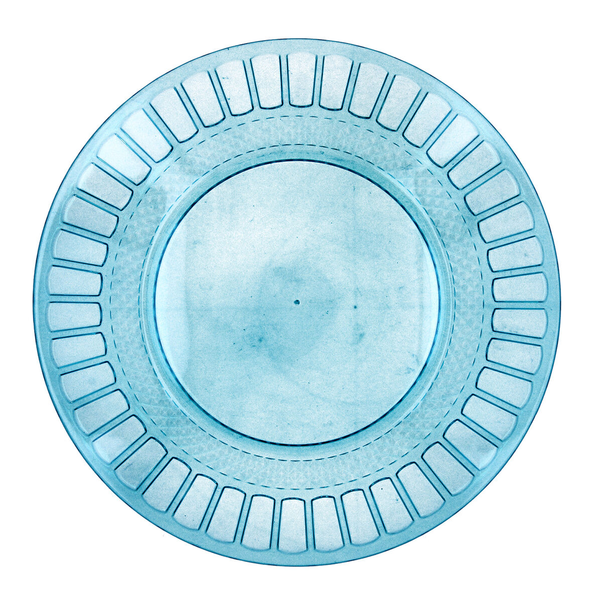 Plato Llano Quid Gaia Turquesa Plástico Ø 26 cm (12 Unidades)