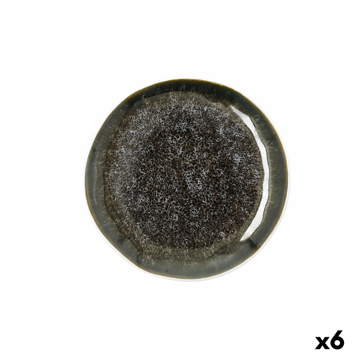 Plato Bidasoa Elite Marrón Cerámica Ø 16 cm Pan (6 Unidades)