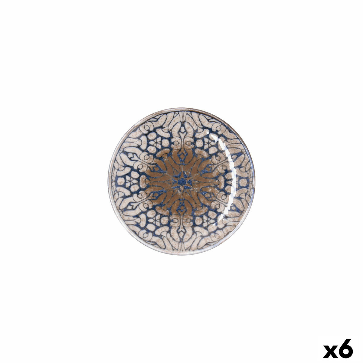 Plato Bidasoa Deneb Hydrozero Marrón Cerámica Ø 15 cm Pan (6 Unidades)