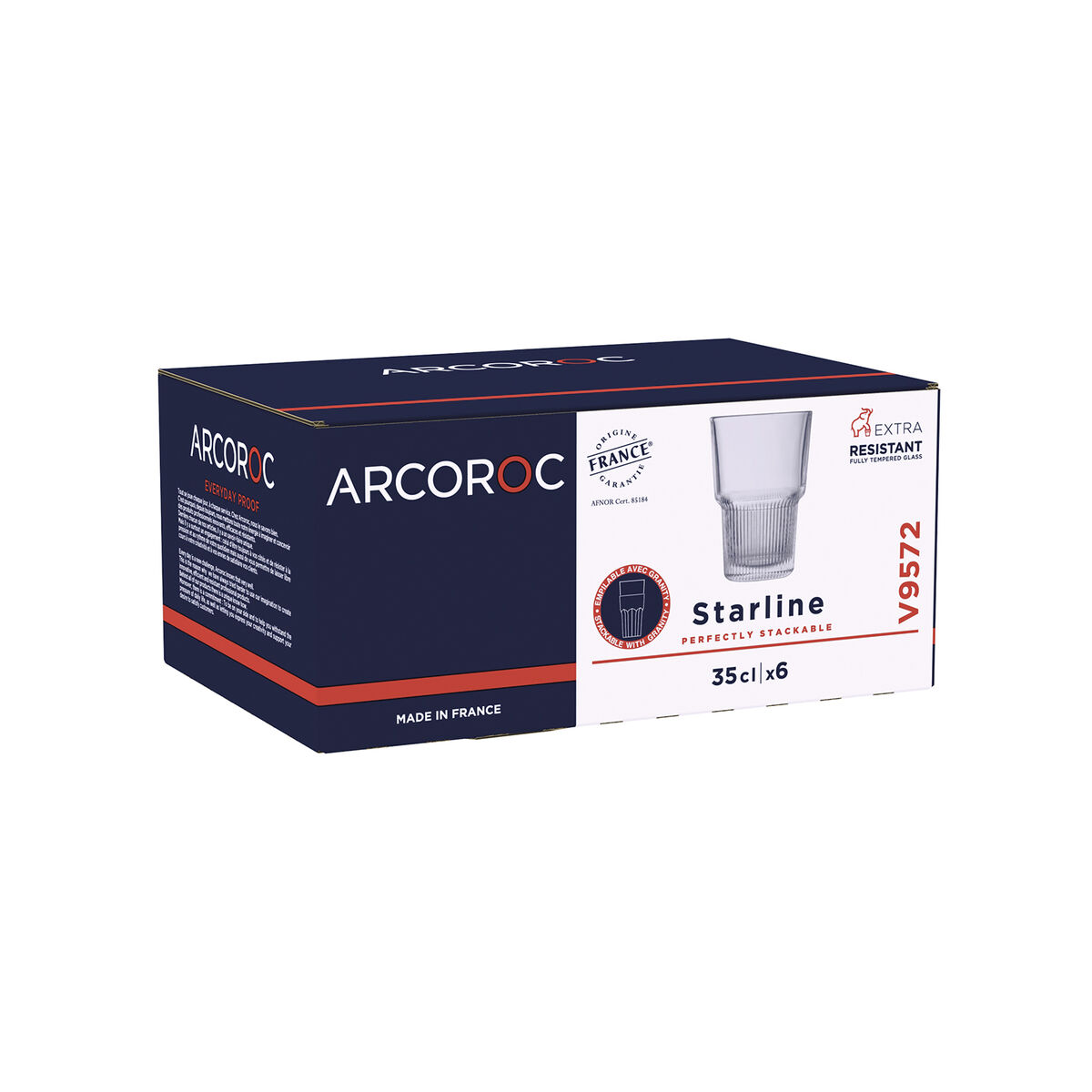 Vaso Arcoroc Starline Transparente Vidrio 350 ml (6 Unidades)