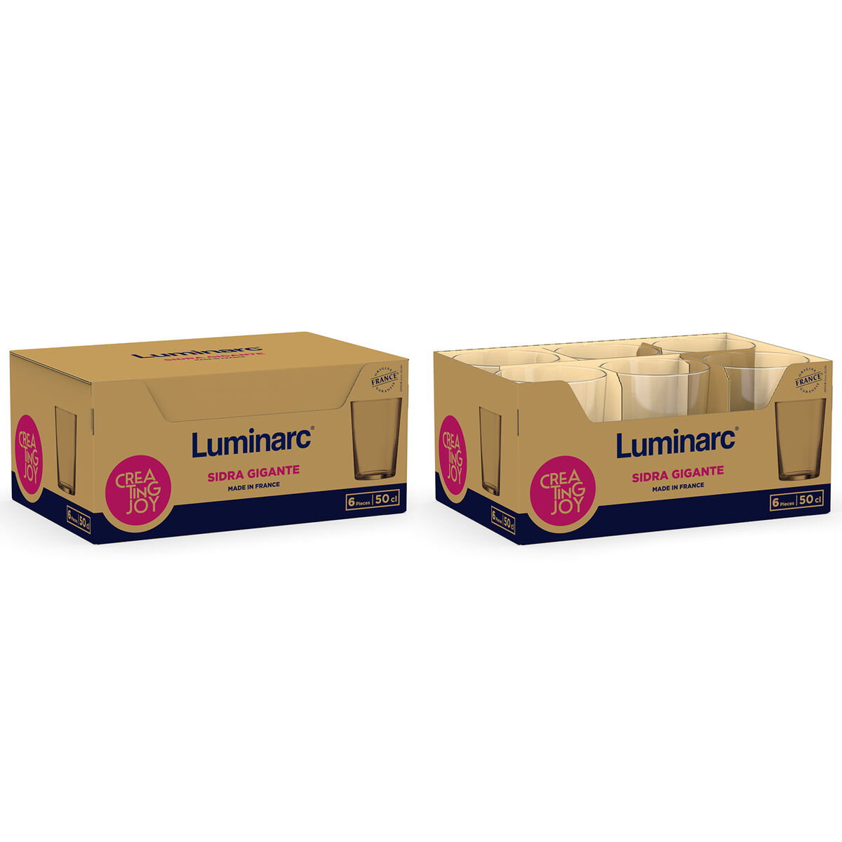 Vaso Luminarc Sidra 500 ml Sidra (6 Unidades)