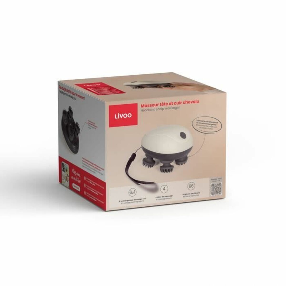 Masajeador de Cabeza Recargable Livoo DOS202