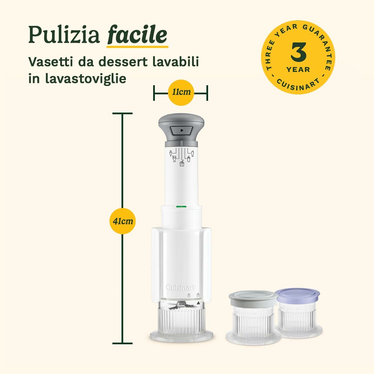 Heladera Cuisinart ICEFD10E Blanco Plástico 1 L 3,3 L 1L