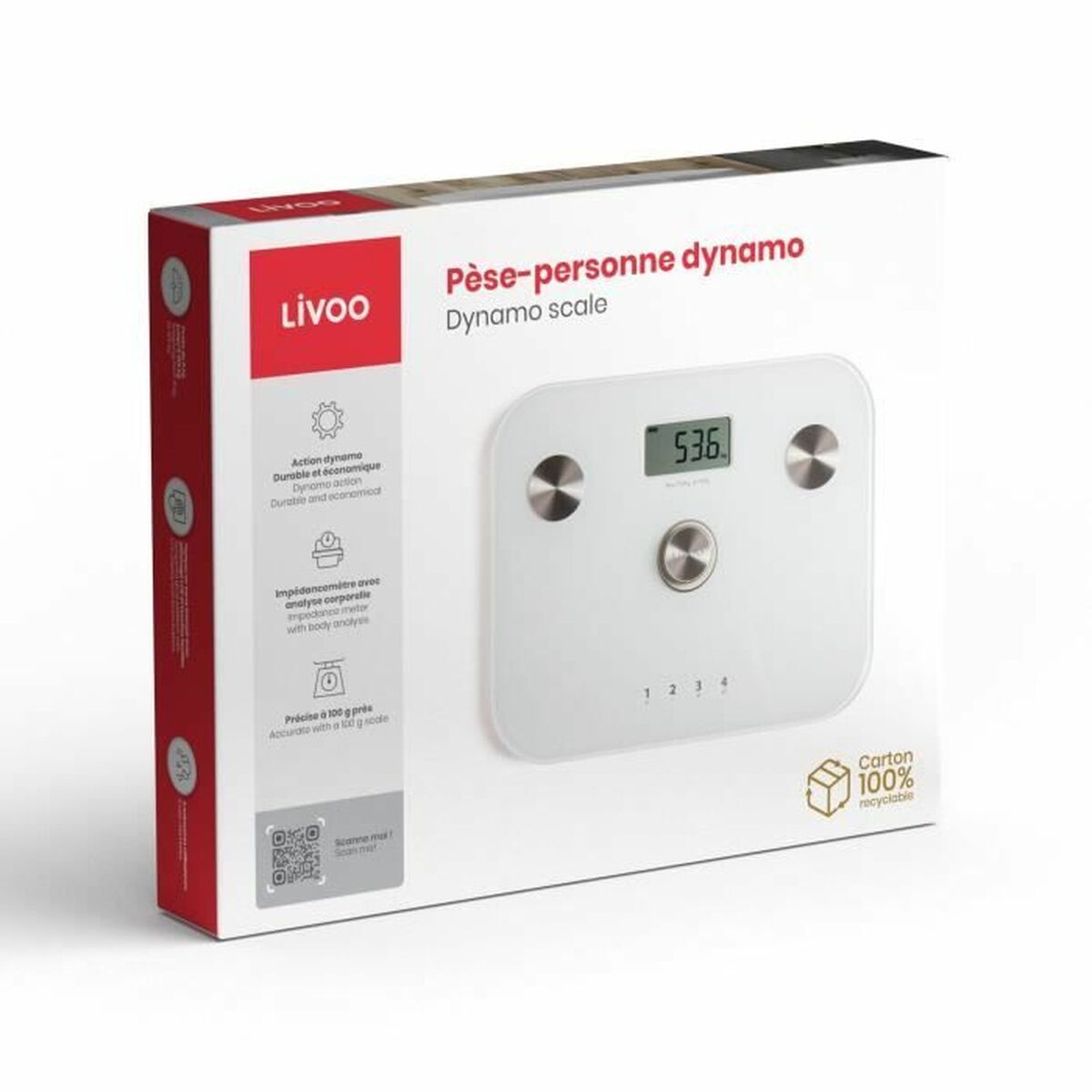 Báscula Digital de Baño Livoo DOM465W Blanco 150 kg