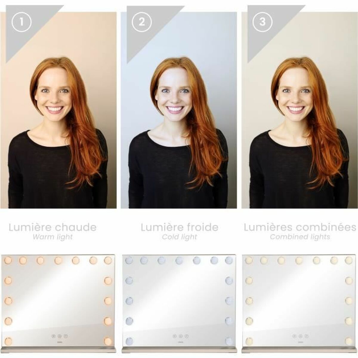 Espejo de Aumento Livoo DOS207 Blanco Espejo