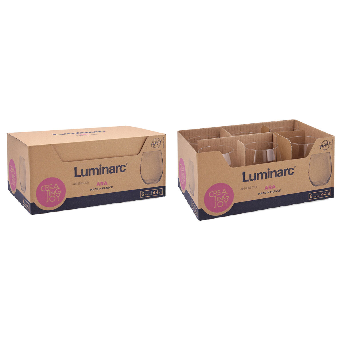 Vaso Luminarc Ara Transparente Vidrio 440 ml (6 Unidades)