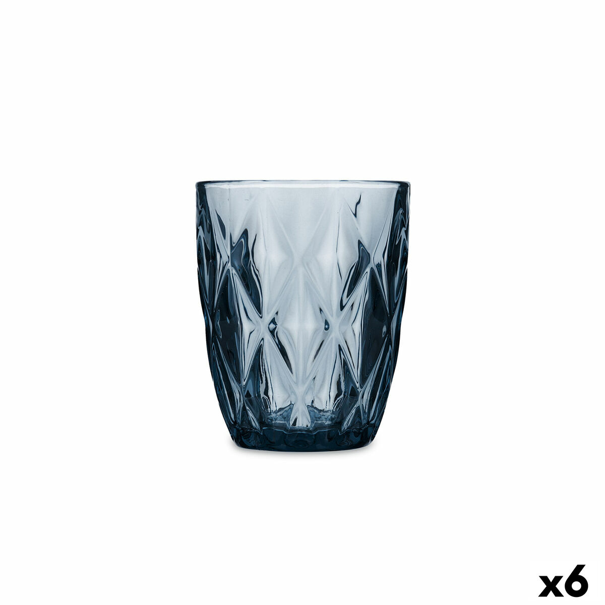 Vaso Quid Maia Azul Vidrio 280 ml (6 Unidades)