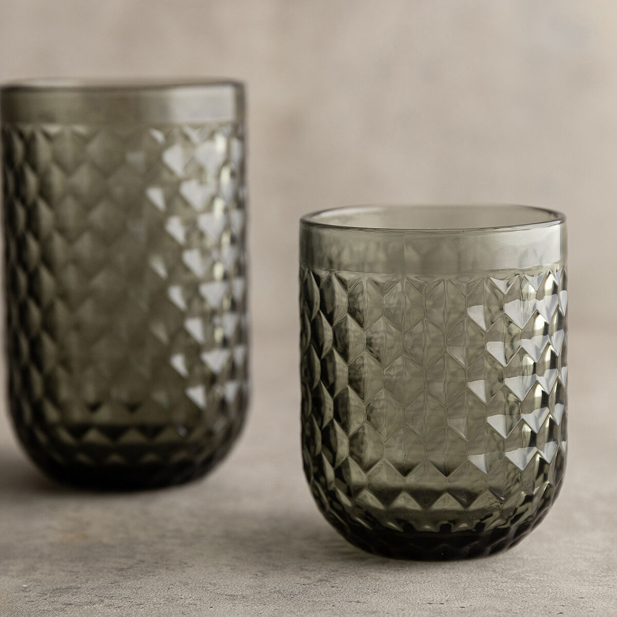 Vaso de agua Bidasoa Elite Gris Vidrio 260 ml (6 Unidades)