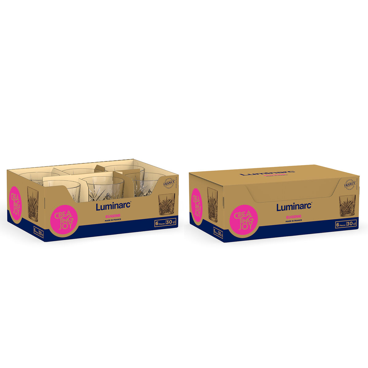 Vaso Luminarc Eugene Transparente Vidrio 300 ml (6 Unidades)