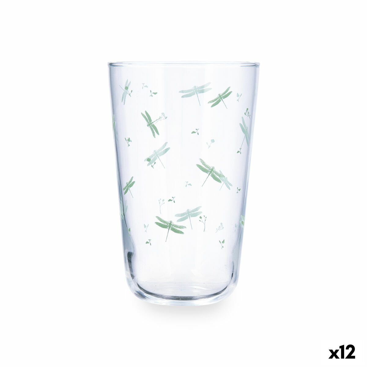 Vaso de agua Quid Velvet Verde Vidrio 400 ml (12 Unidades)
