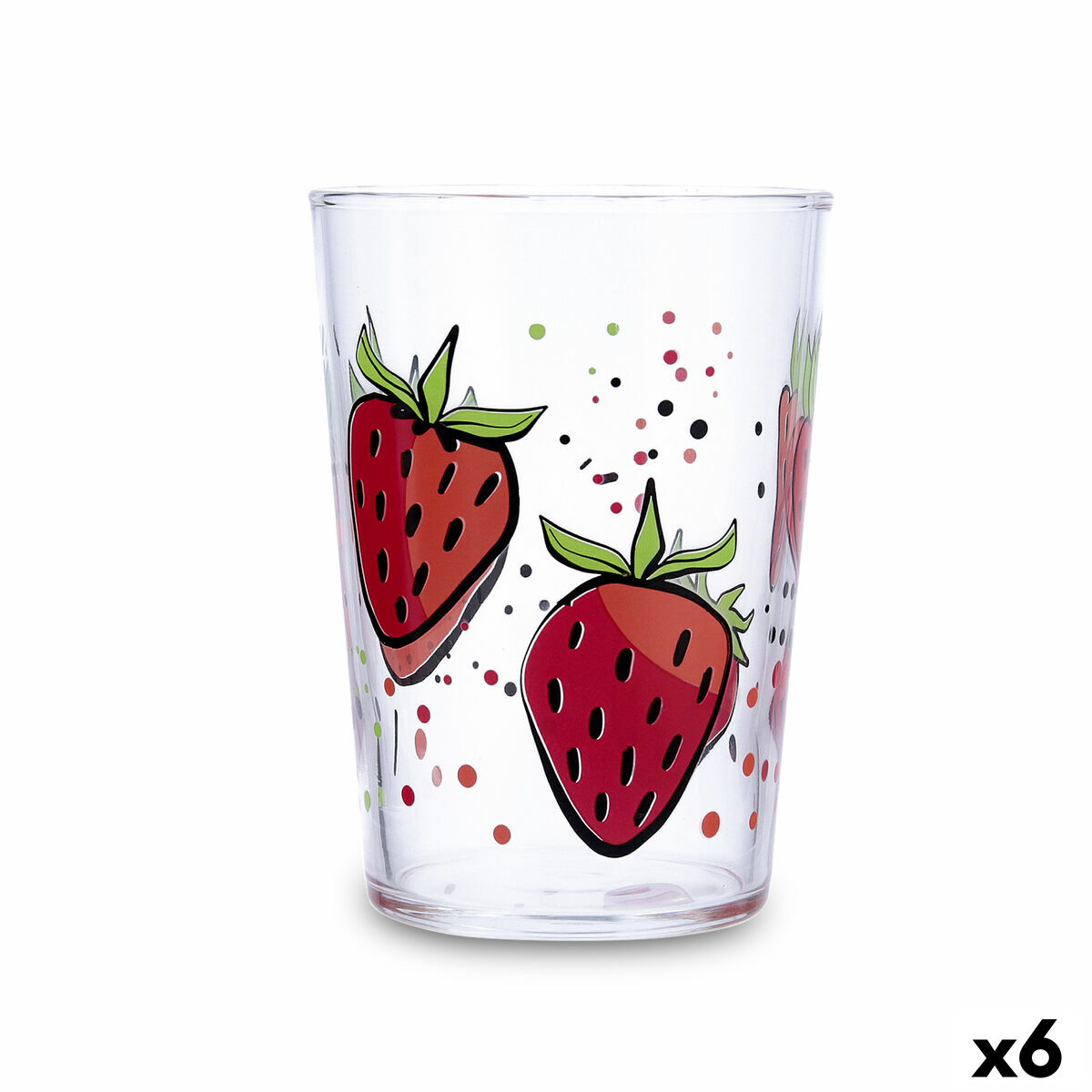 Vaso de agua Luminarc Fresas Multicolor Vidrio Fresas 500 ml (6 Unidades)