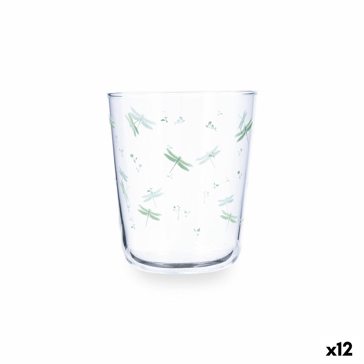 Vaso de agua Quid Velvet Verde Vidrio 310 ml (12 Unidades)