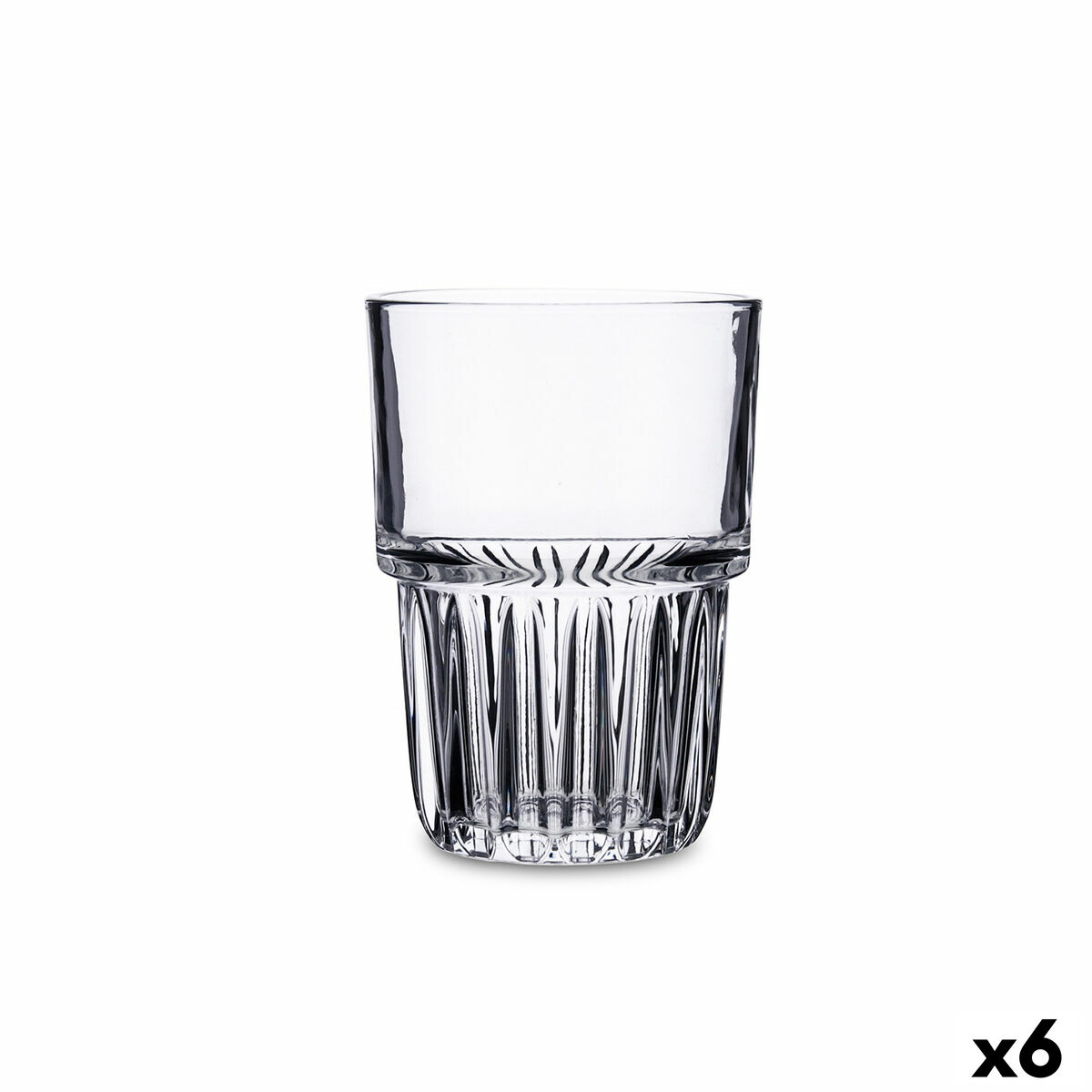 Vaso Quid Cubik Transparente Vidrio 310 ml (6 Unidades)