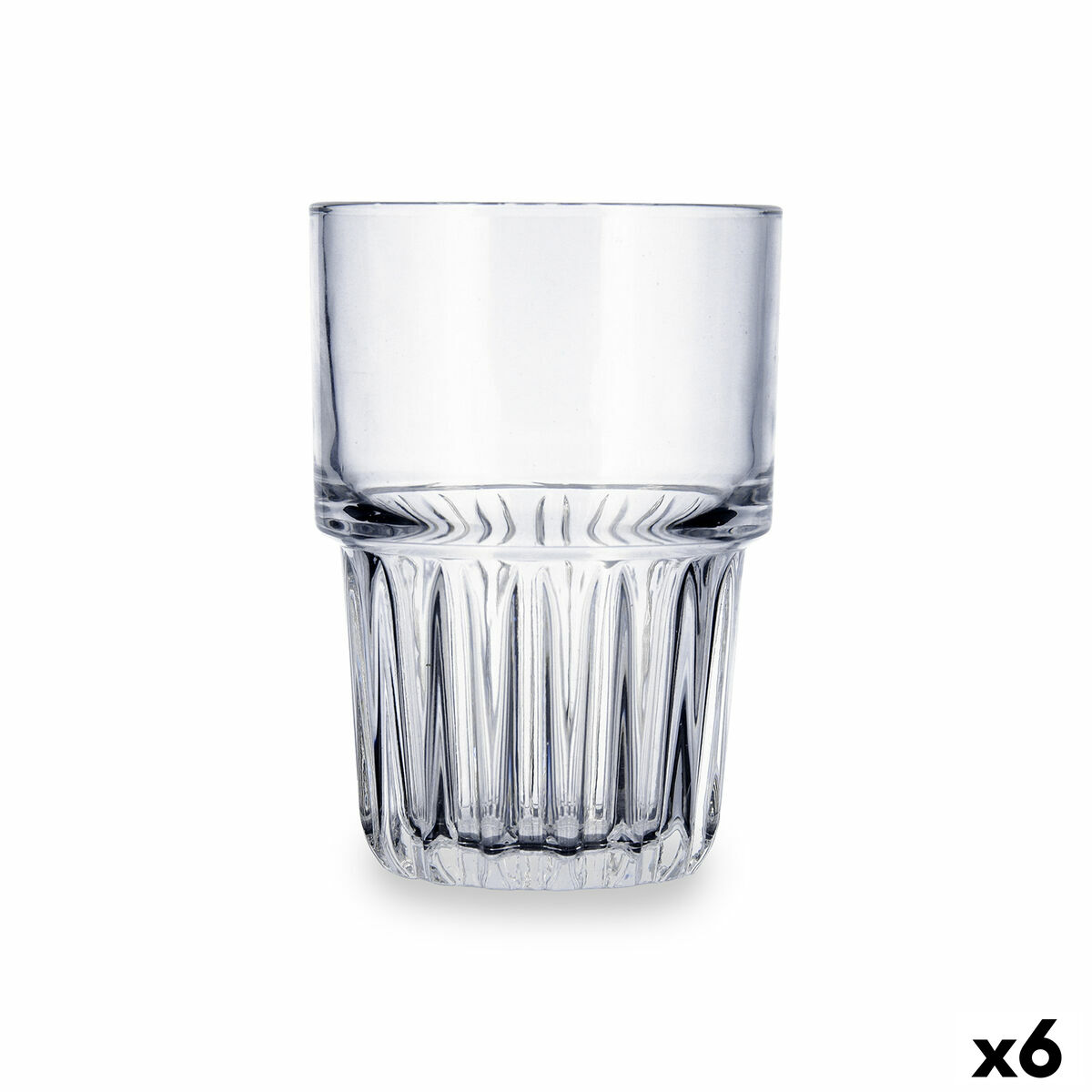 Vaso Quid Cubik Transparente Vidrio 390 ml (6 Unidades)