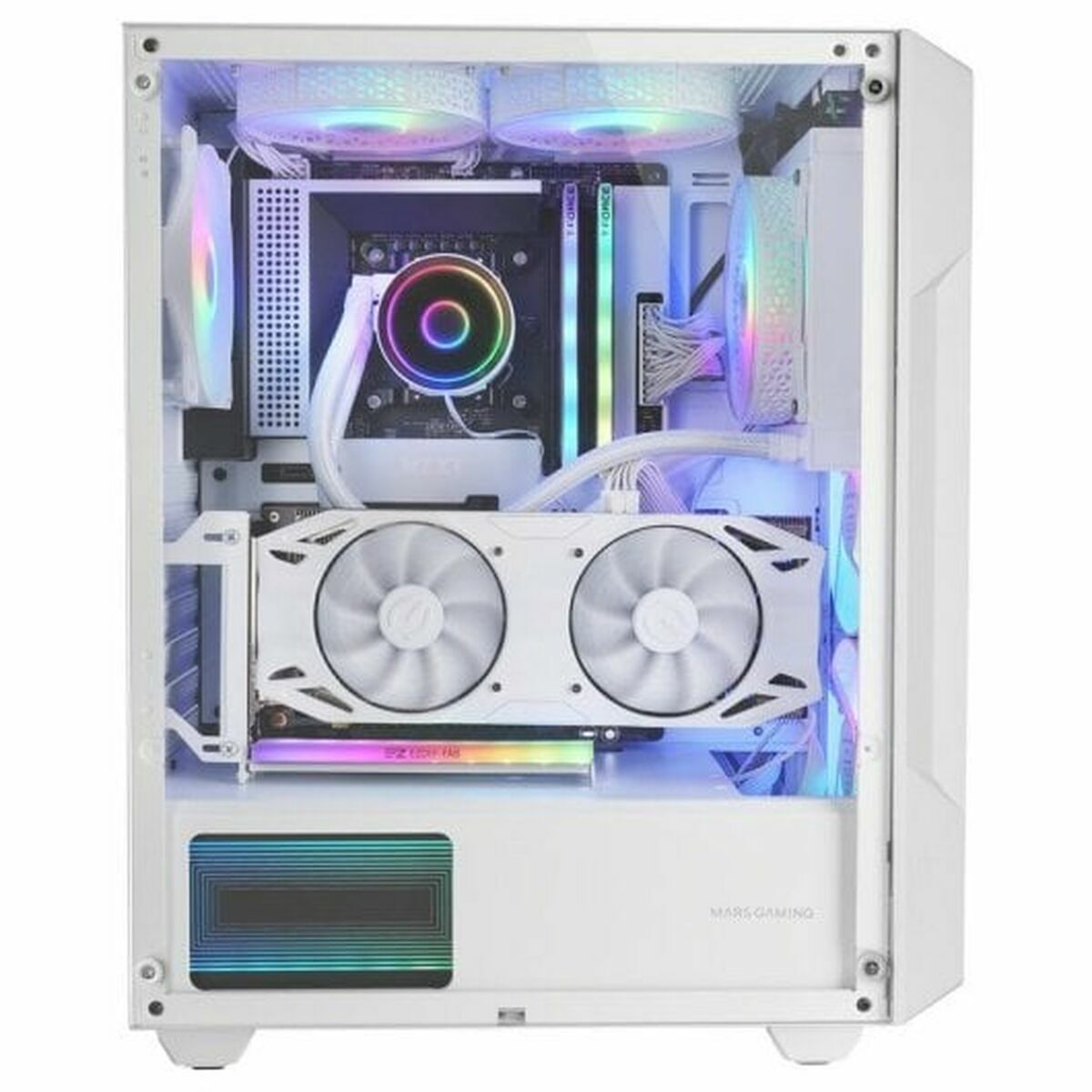 Caja Semitorre ATX Mars Gaming MCGEOW Blanco