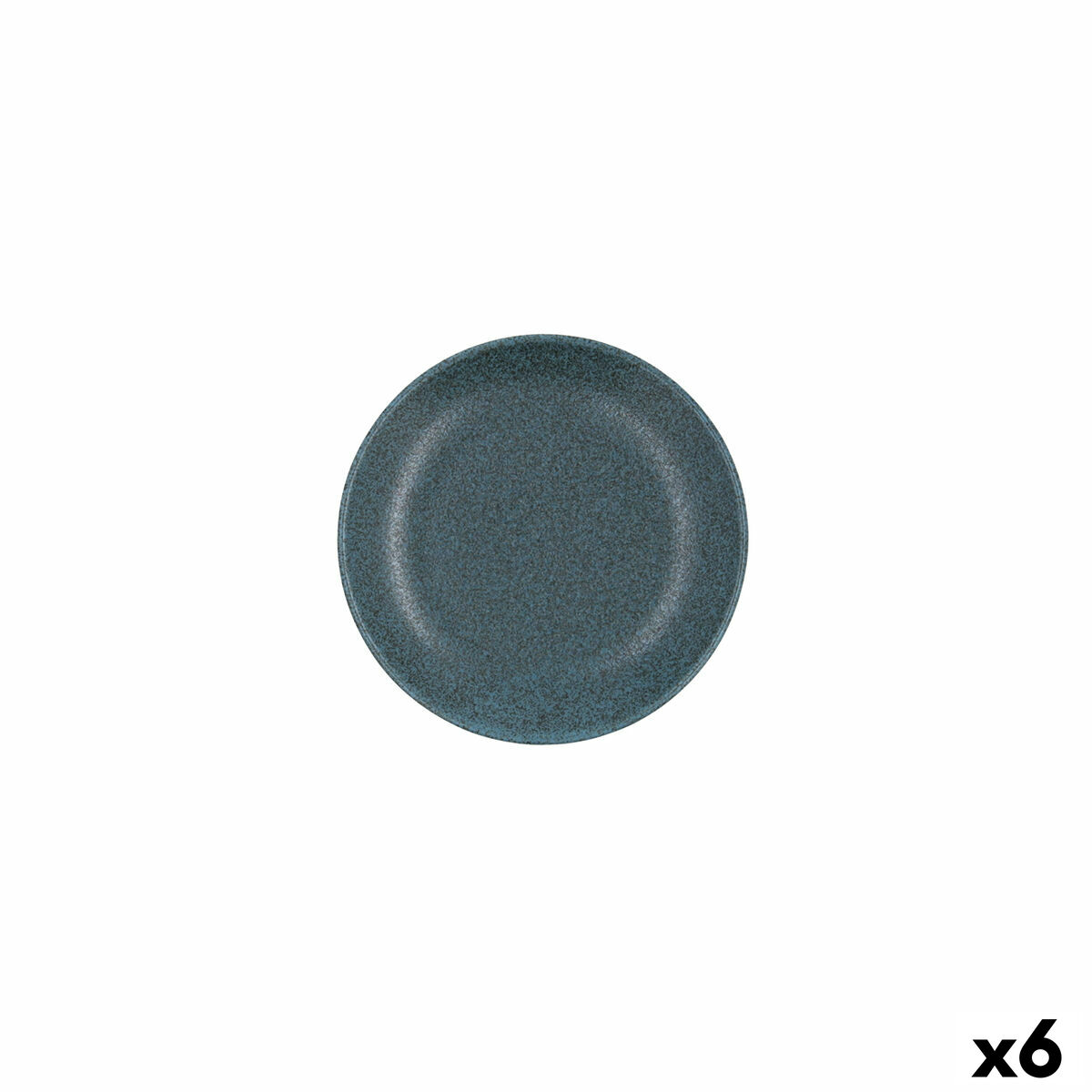 Plato Bidasoa Element Hydrozero Azul Cerámica Ø 15 cm Pan (6 Unidades)