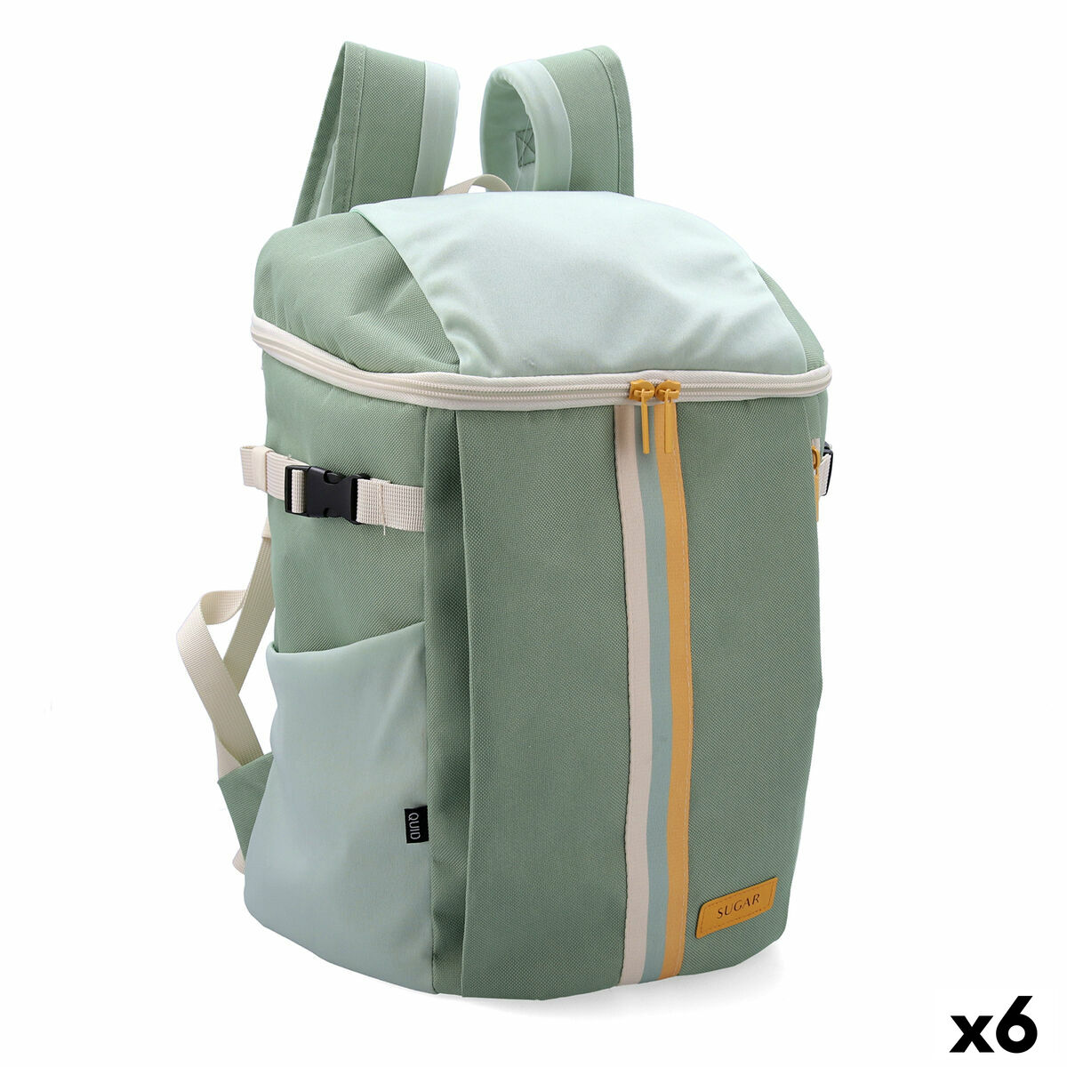 Mochila Nevera Quid Sugar Verde Textil 20 L 30 x 22 x 4 cm (6 Unidades)