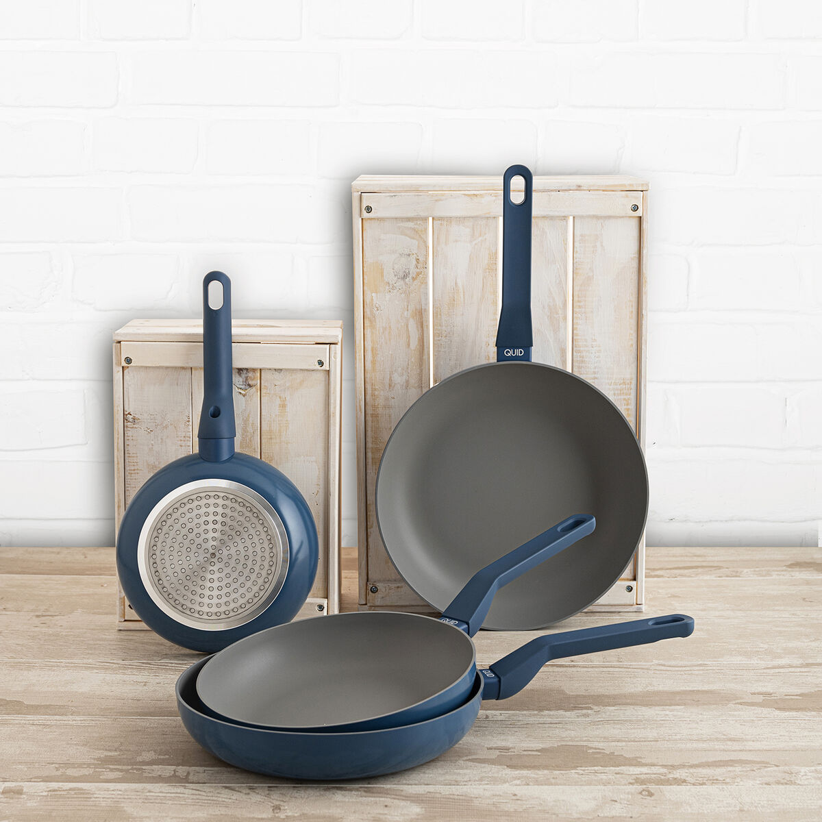 Sartén Quid Baltic Blanco Metal Ø 20 cm (5 Unidades)