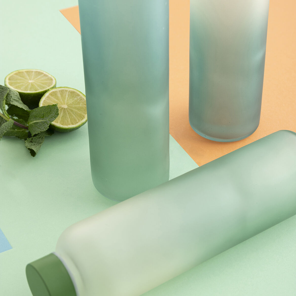 Botella de Agua Quid Quidate Verde Vidrio 600 ml (12 Unidades)