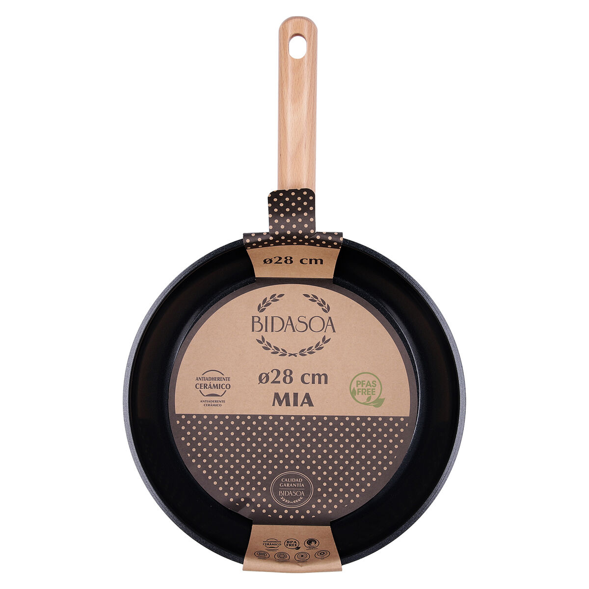 Sartén Bidasoa Mia Gris Metal Ø 28 cm (6 Unidades)