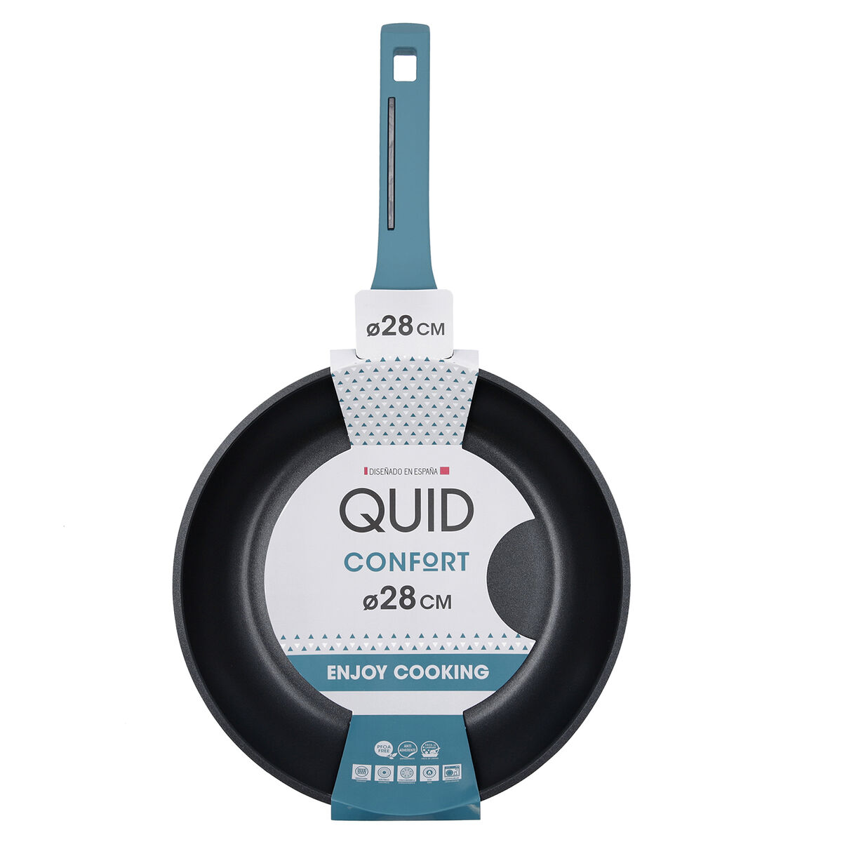 Sartén Quid Confort Azul Metal Ø 28 cm (6 Unidades)