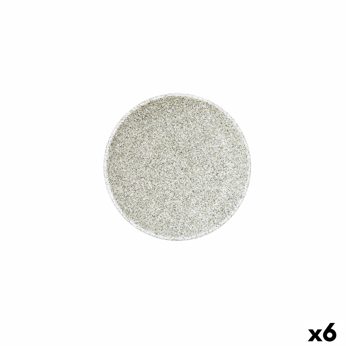 Plato Bidasoa Element Hydrozero Beige Cerámica Ø 15 cm Pan (6 Unidades)