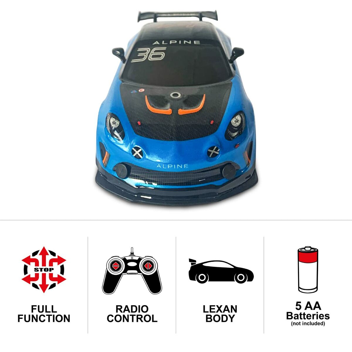 Coche Radio Control Mondo Alpine A110 GT4 Azul Turquesa