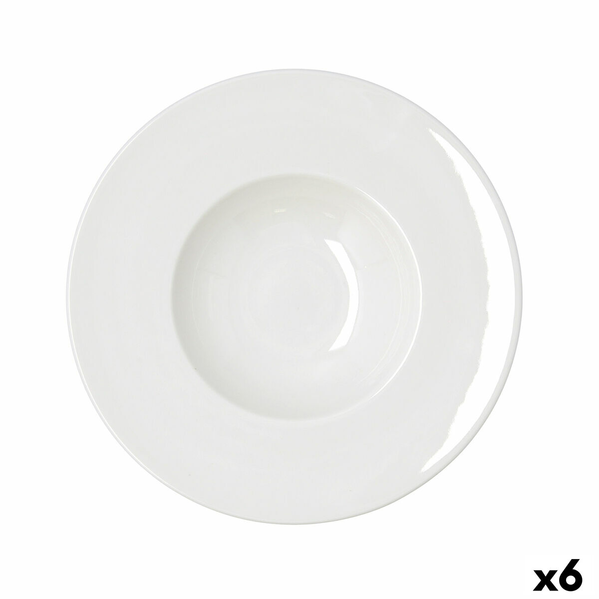 Plato para Pasta Bidasoa Serenity Hydrozero Blanco Cerámica Ø 26 cm (6 Unidades)