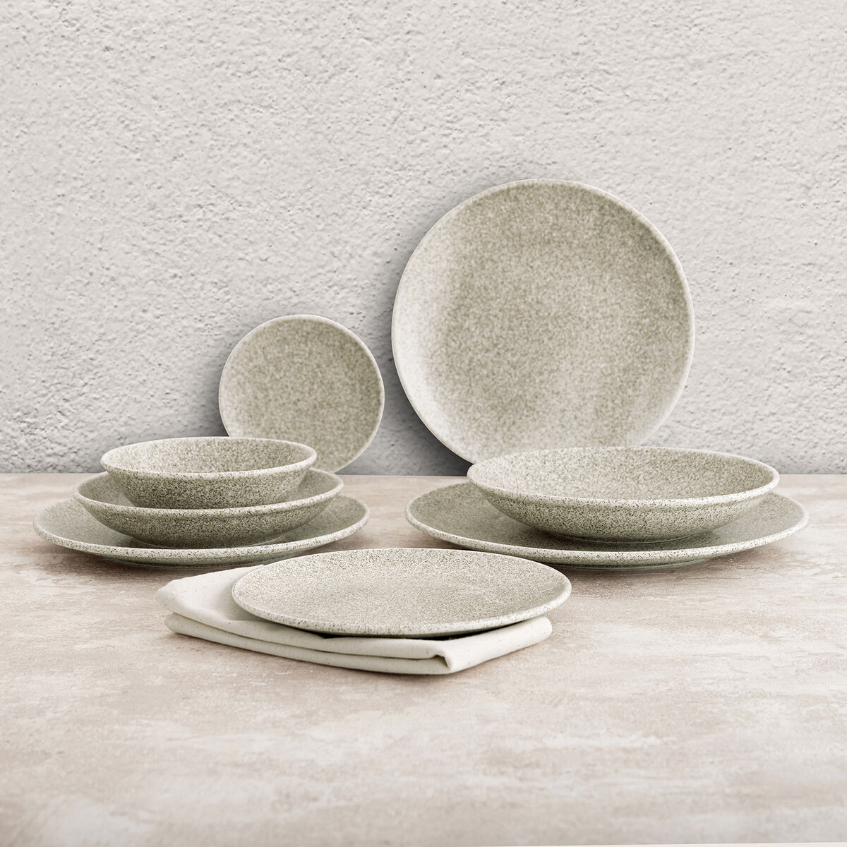 Plato para Pizza Bidasoa Element Hydrozero Beige Cerámica Ø 30 cm (6 Unidades)