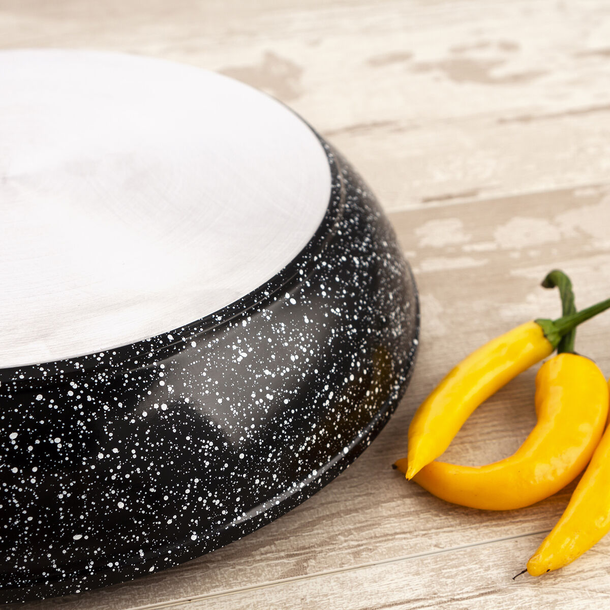 Sartén Quid Estelar Negro Metal Ø 30 cm (6 Unidades)