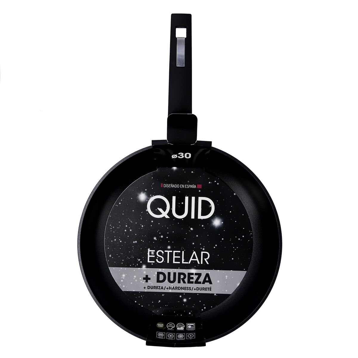 Sartén Quid Estelar Negro Metal Ø 30 cm (6 Unidades)