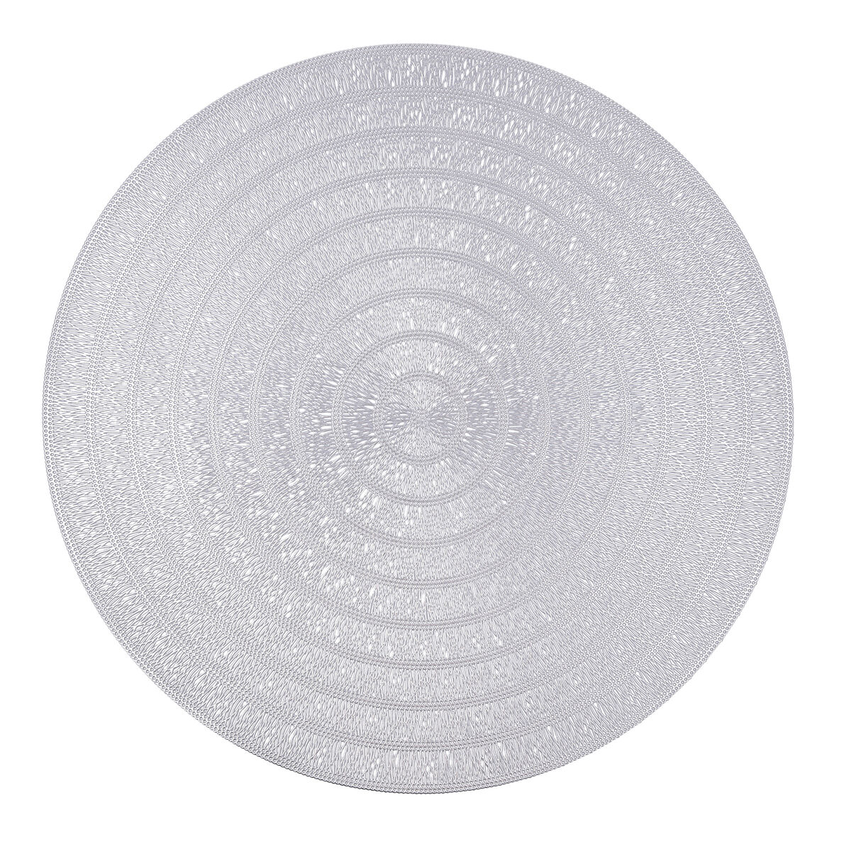 Salvamantel Quid Habitat Plateado Plástico Ø 38 cm (12 Unidades)