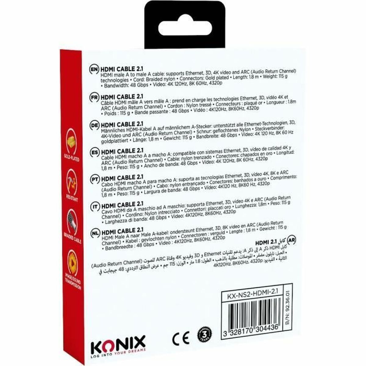 Cable HDMI KONIX