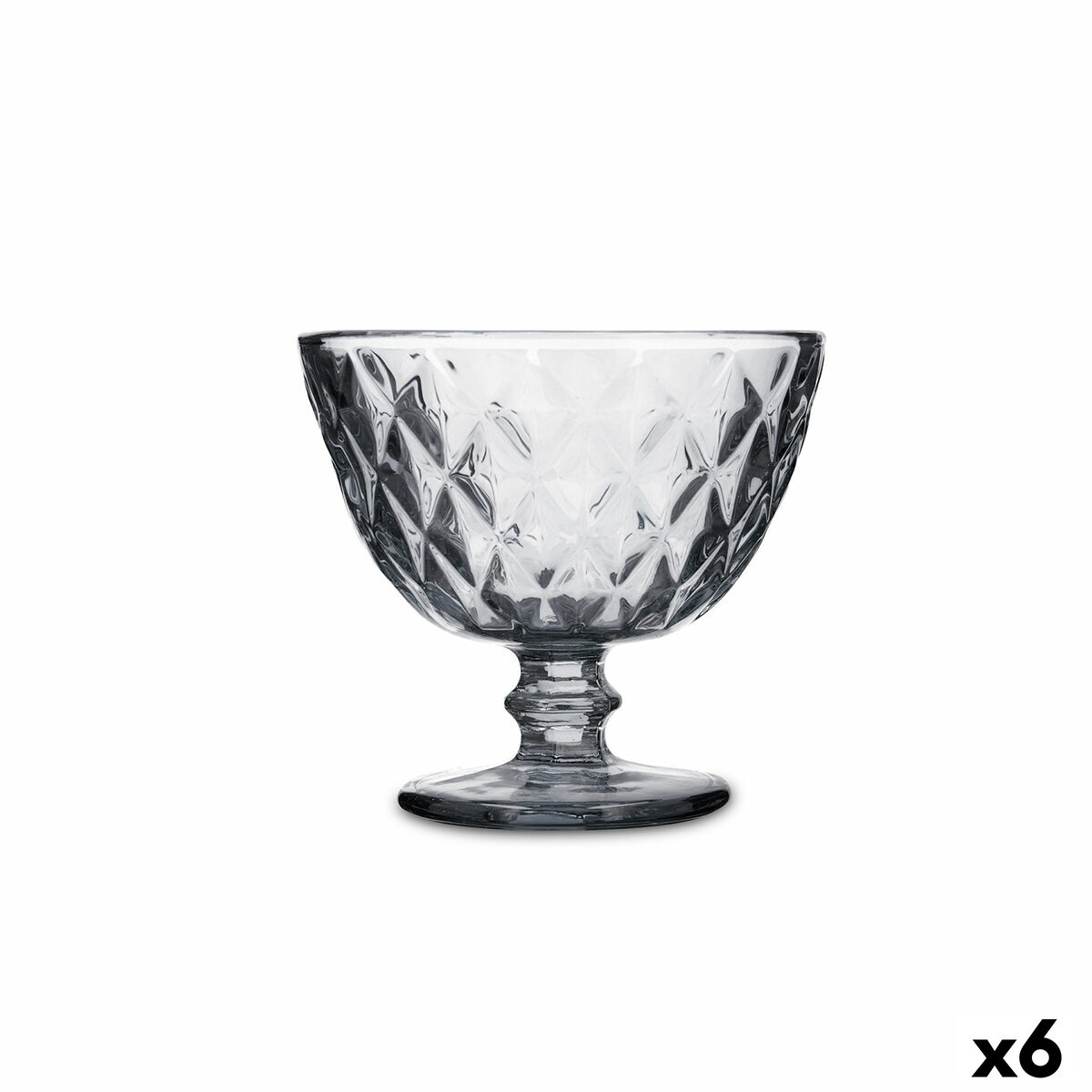 Copa de Helados y Batidos Quid Maia Gris Vidrio 300 ml (6 Unidades)