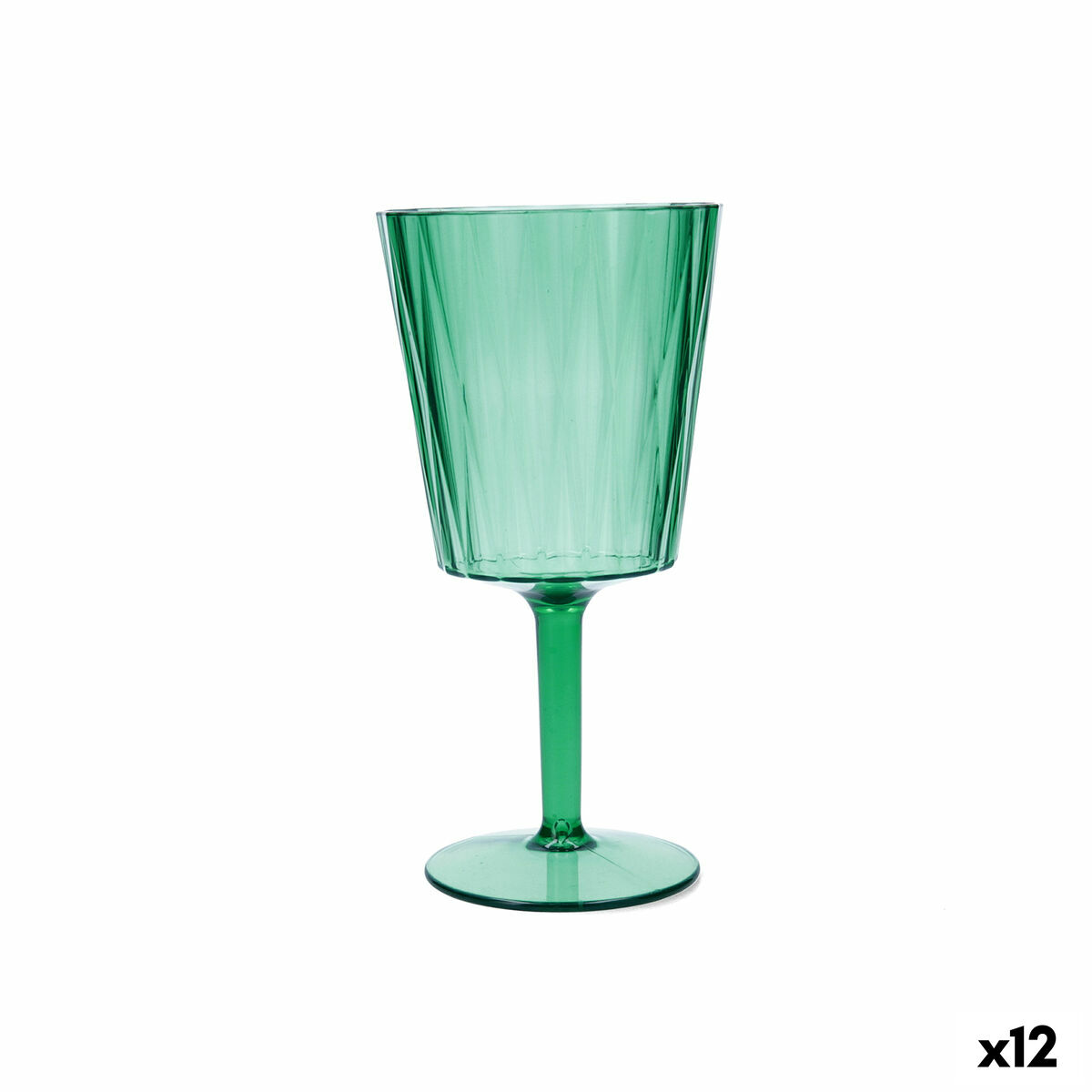Copa Quid Iris Verde Plástico 350 ml (12 Unidades)