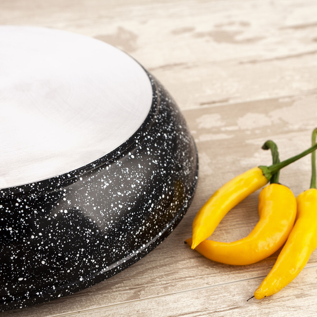 Sartén Quid Estelar Negro Metal Ø 18 cm (6 Unidades)